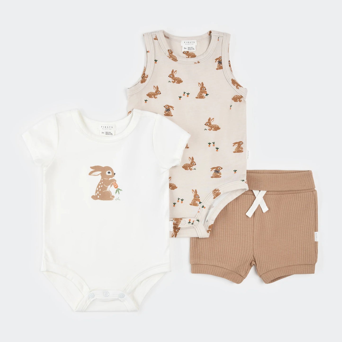 BUNNIES 3PC BODYSUIT SET
