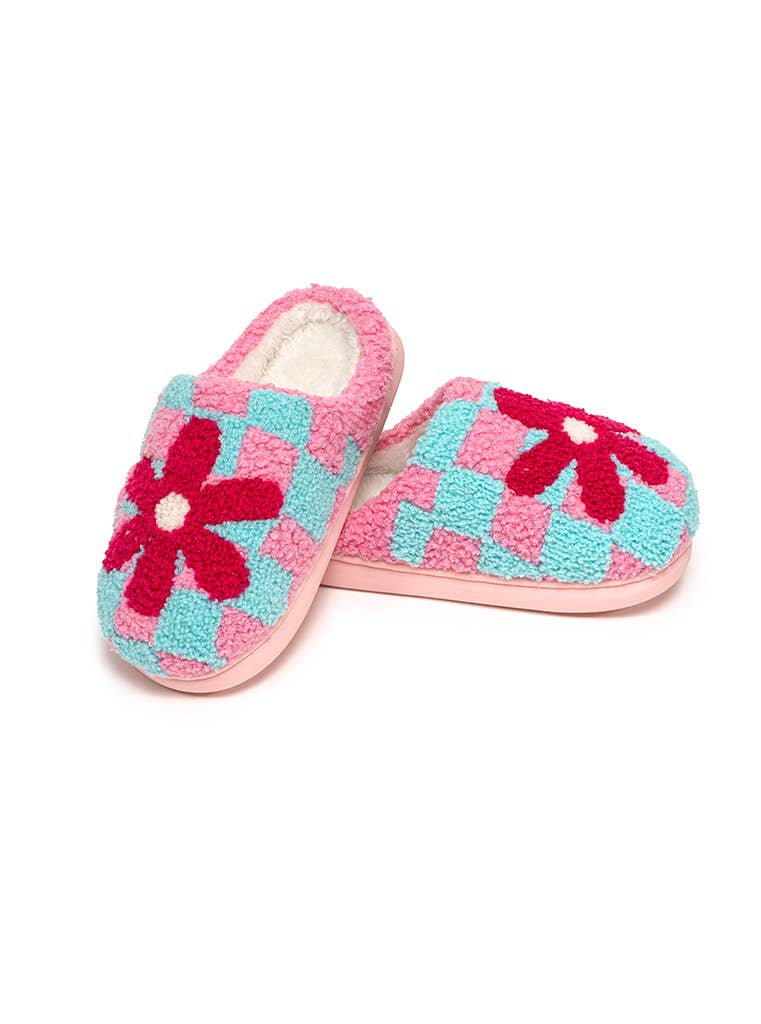 INDOOR / OUTDOOR SLIPPERS || RED FLOWER