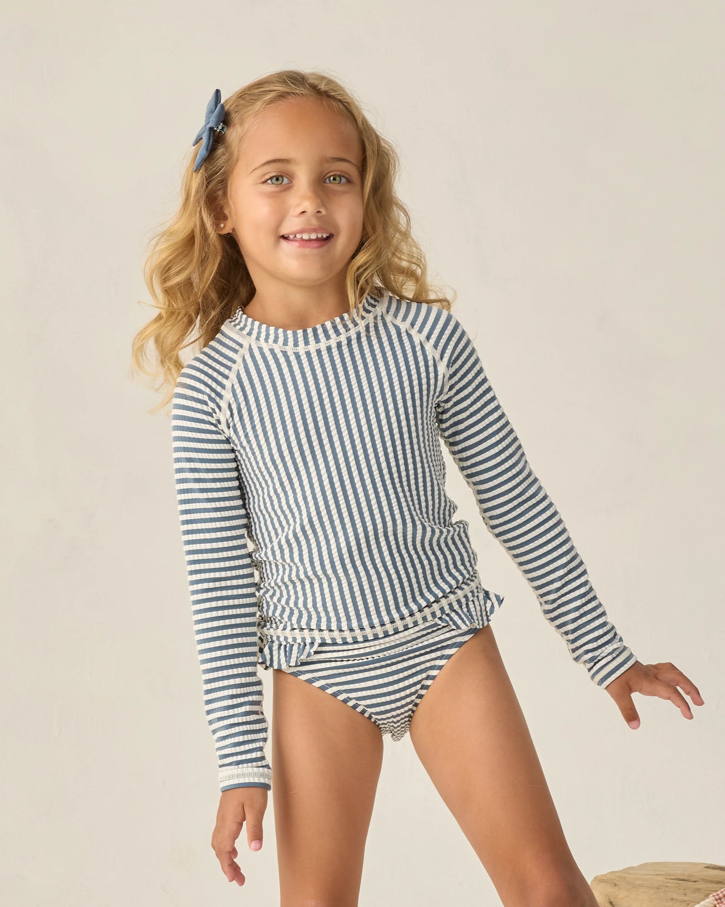 MARYN SWIMSUIT SET || NAVY STRIPE