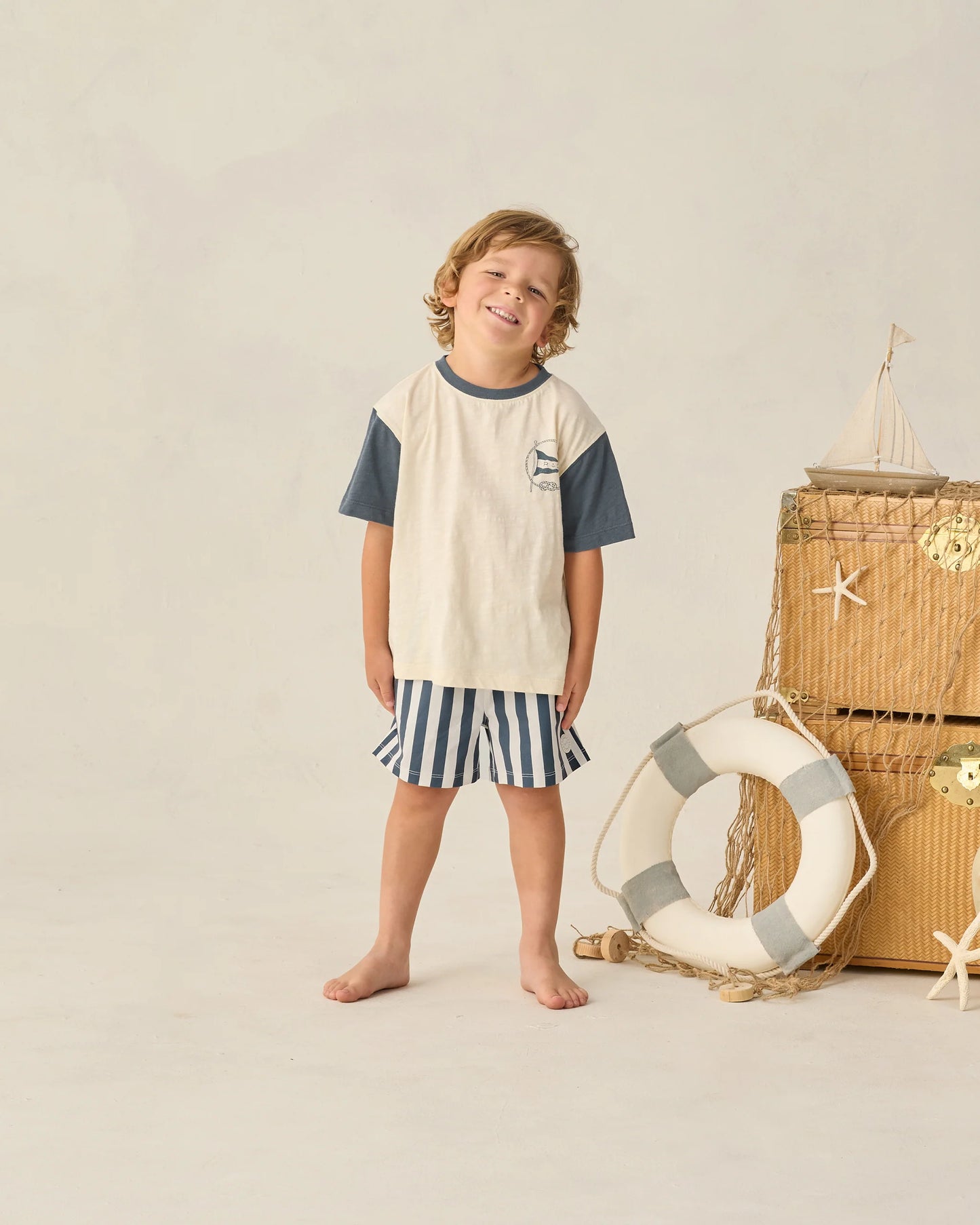 BOARDSHORT || NAVY STRIPE