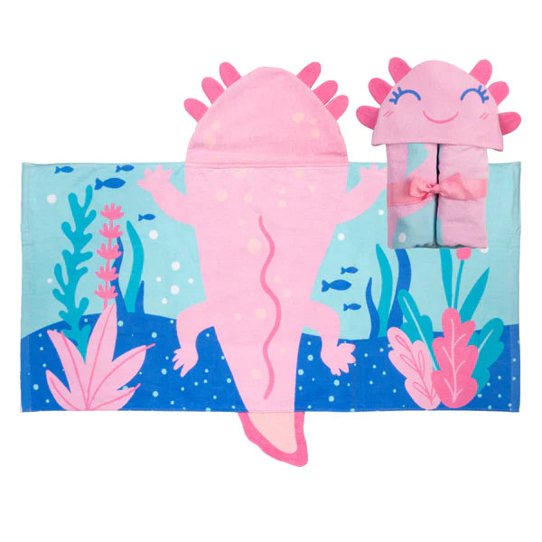 HOODED TOWEL || AXOLOTL