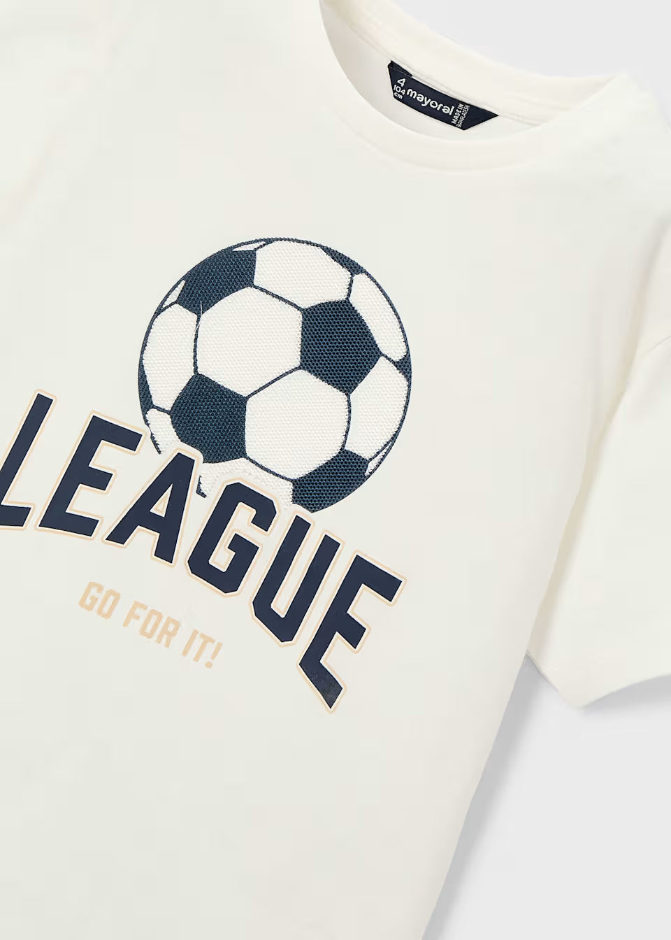 BOY SOCCER GRAPHIC T-SHIRT || WHITE