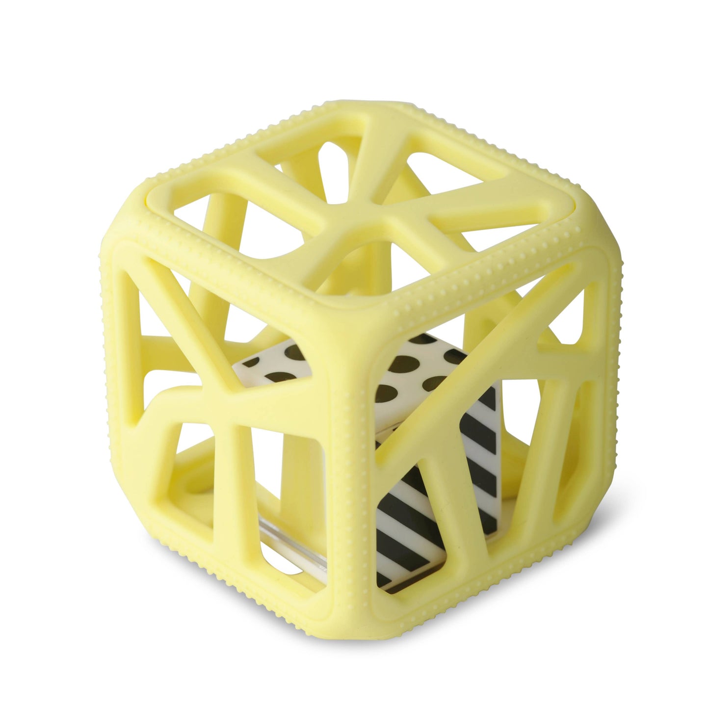 CHEW CUBE || SILICONE TEETHER RATTLE || PINK