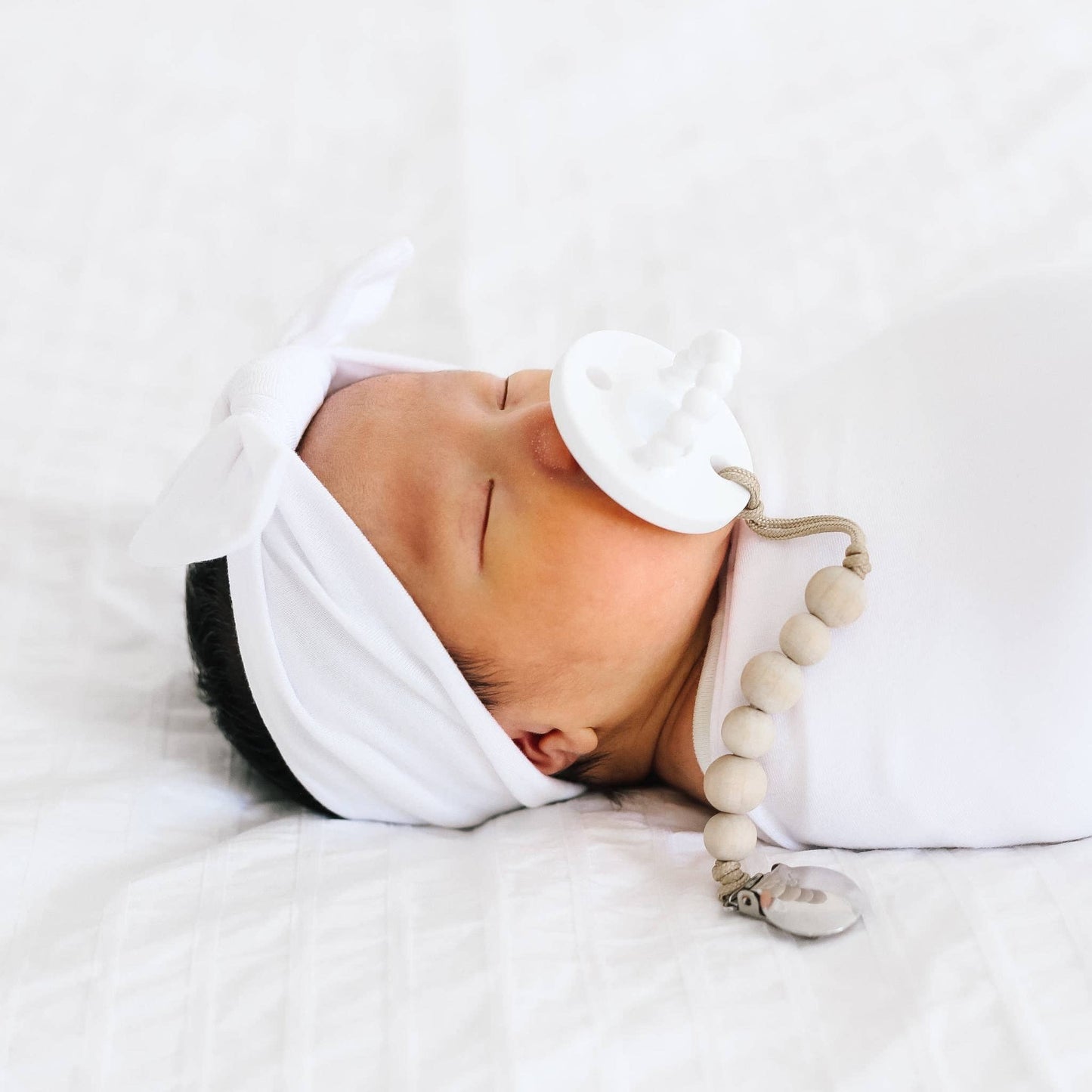 KNIT HEADBAND BOW || DOVE
