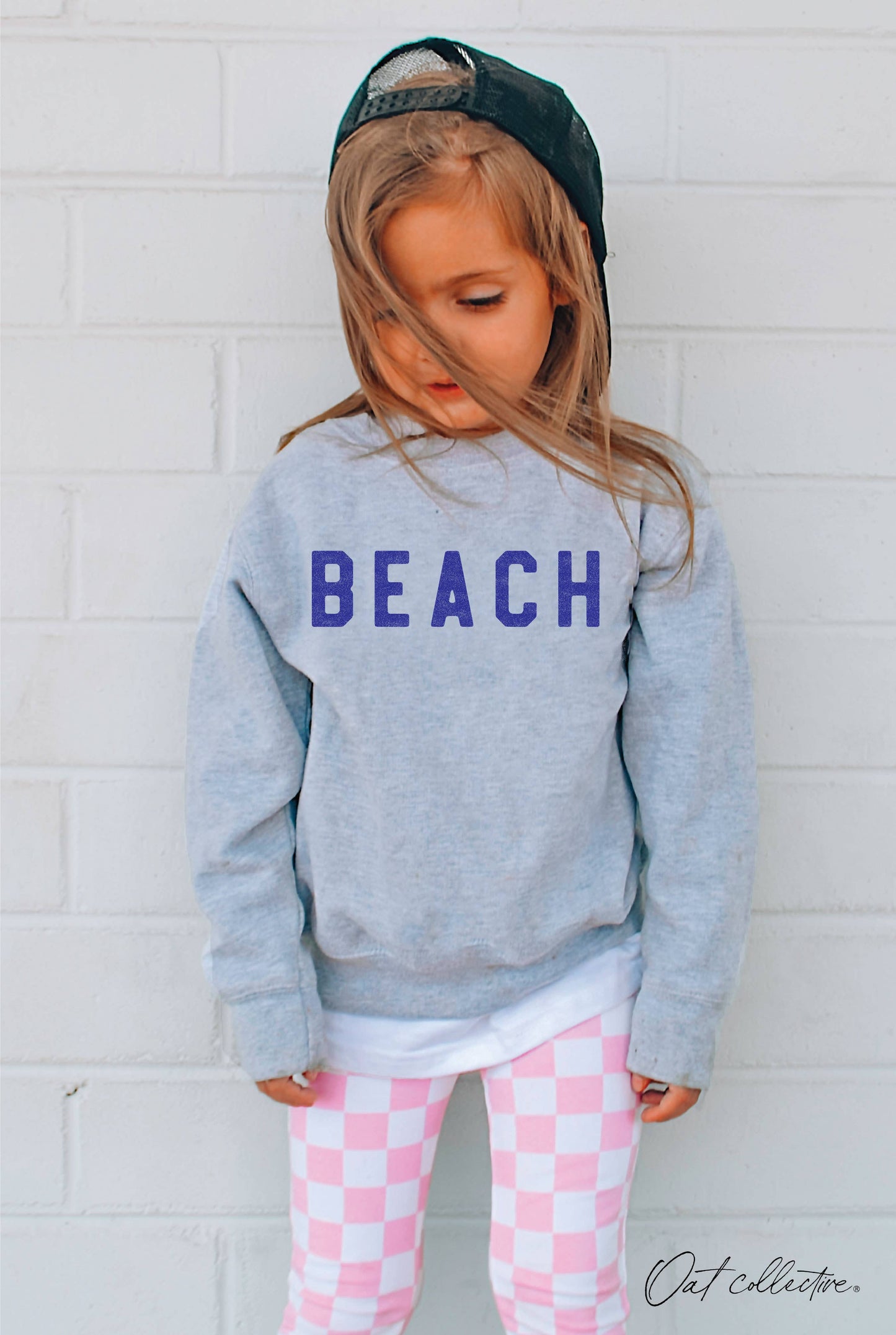 BEACH UNISEX SWEATSHIRT || ATHLETIC HEATHER