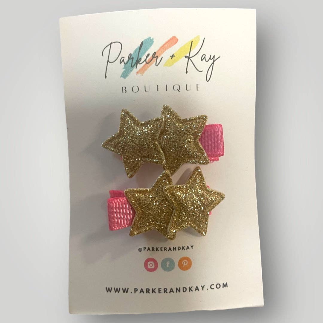 TWINKLING STARS HAIR CLIPS