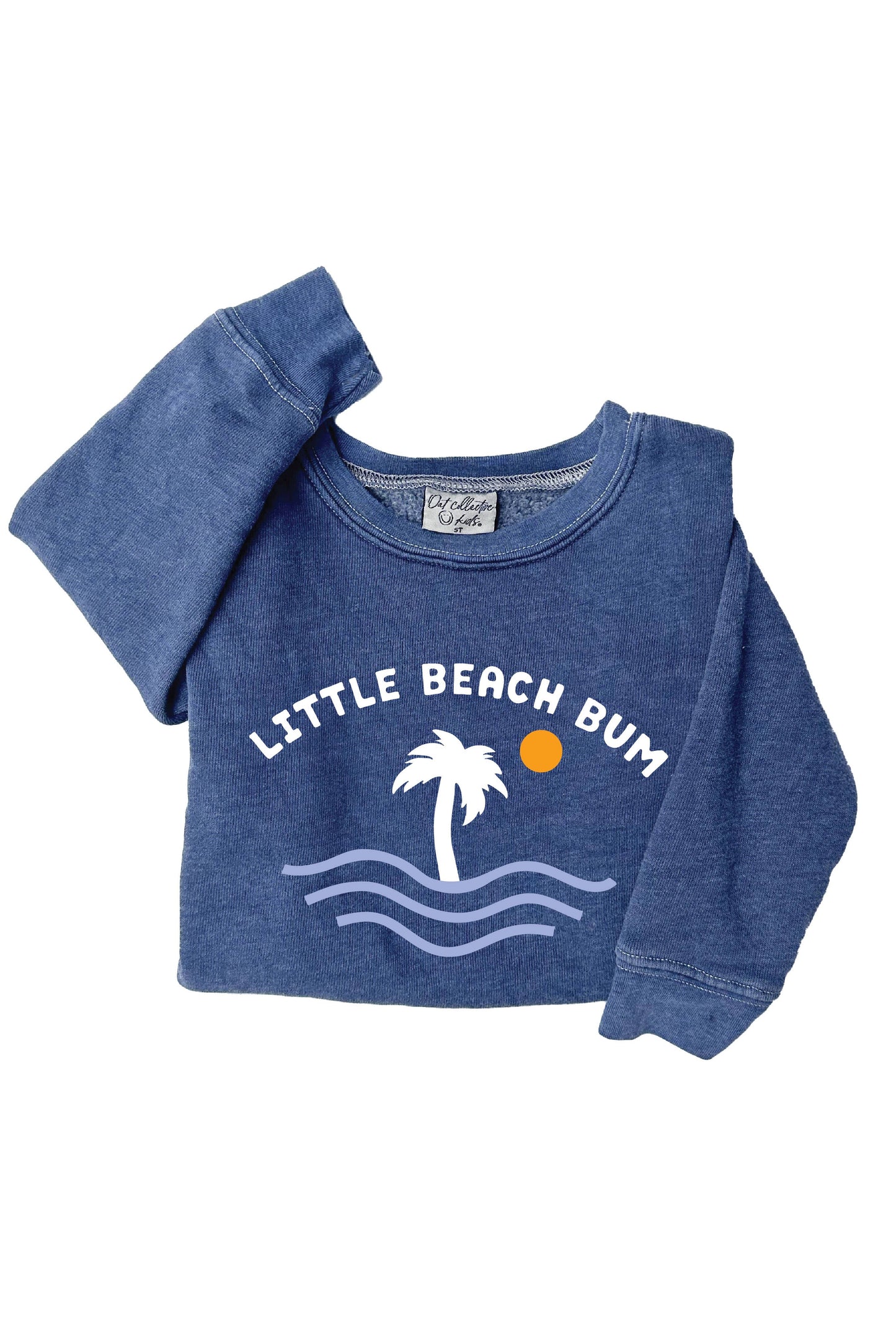 LITTLE BEACH BUM TODDLER SWEATSHIRT || VINTAGE BLACK