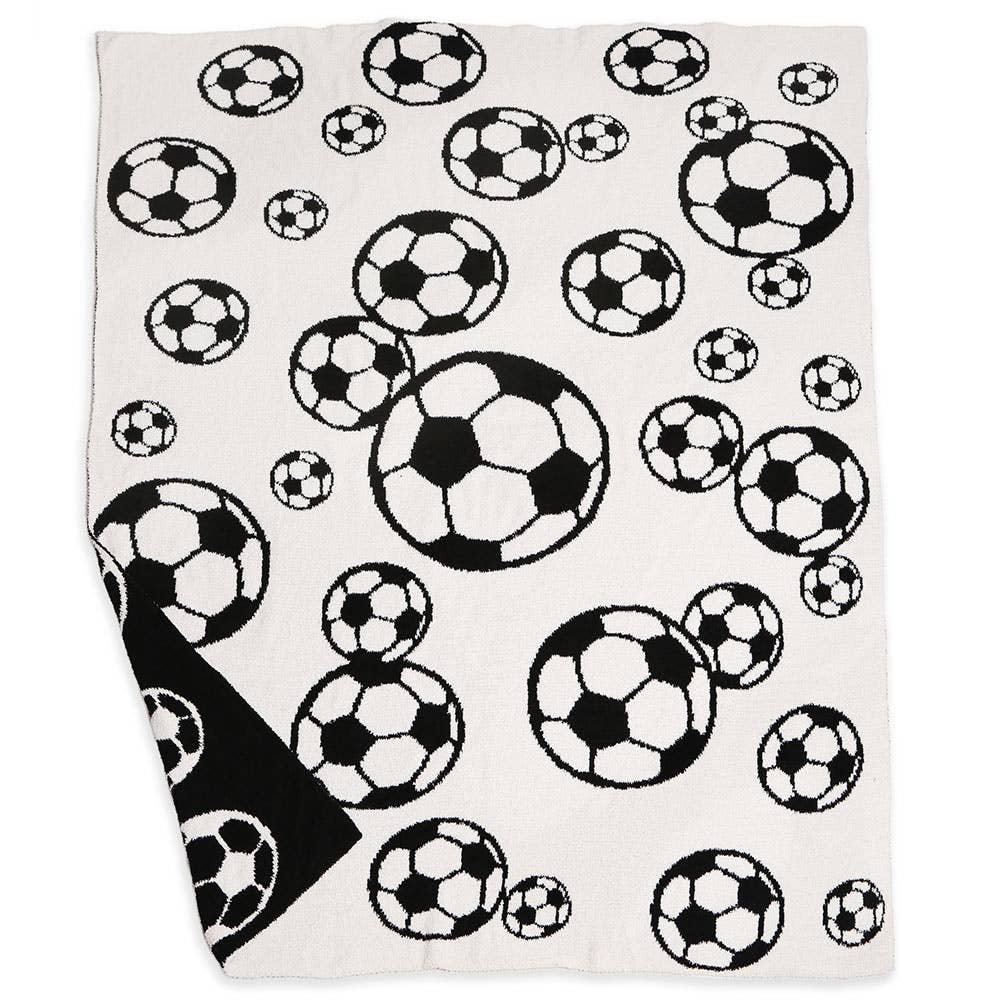 SOCCER REVERSIBLE THROW BLANKET