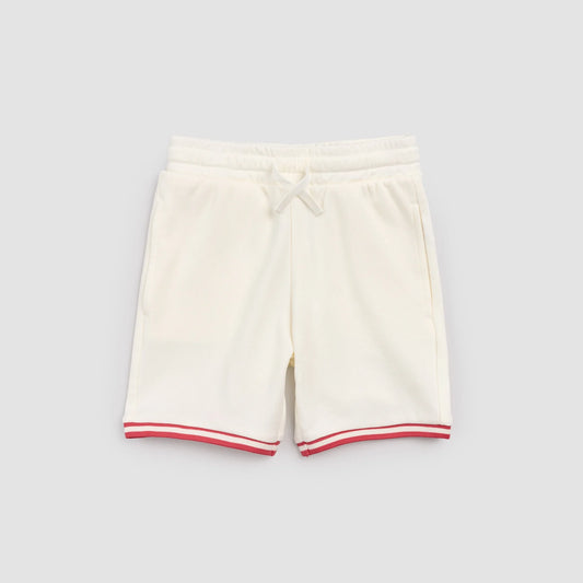 DOUBLE KNIT MESH SHORTS || IVORY