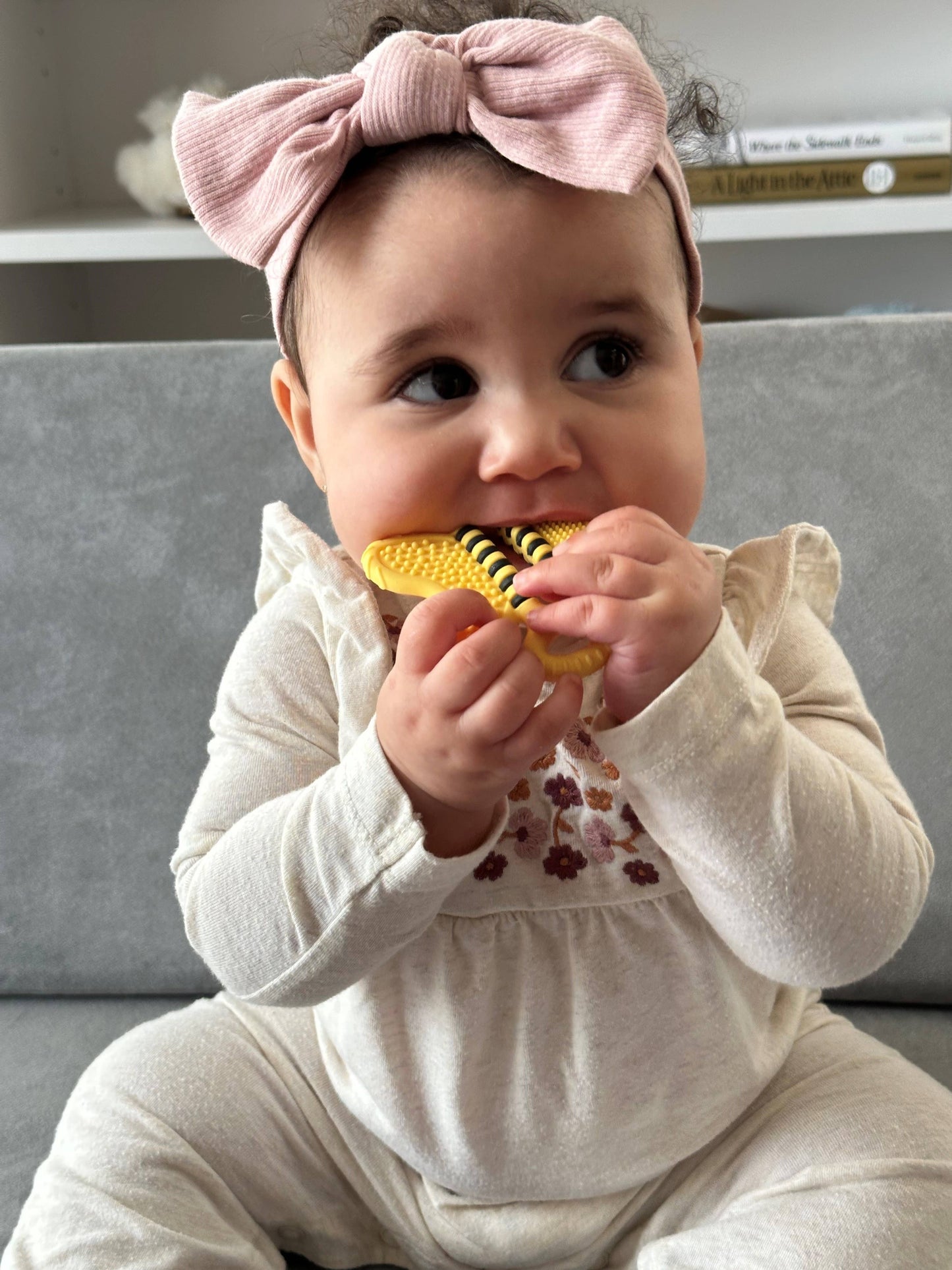 TOOTH BRUSH TEETHER || PINK BUTTERFLY