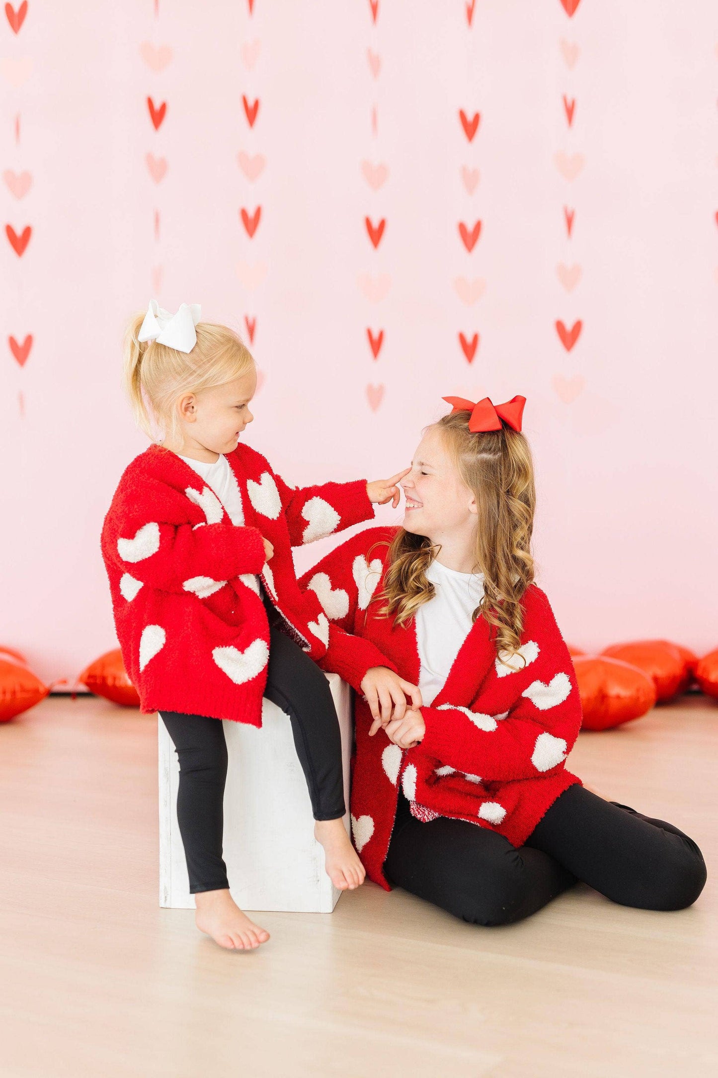 HEART COZY CARDIGAN || RED
