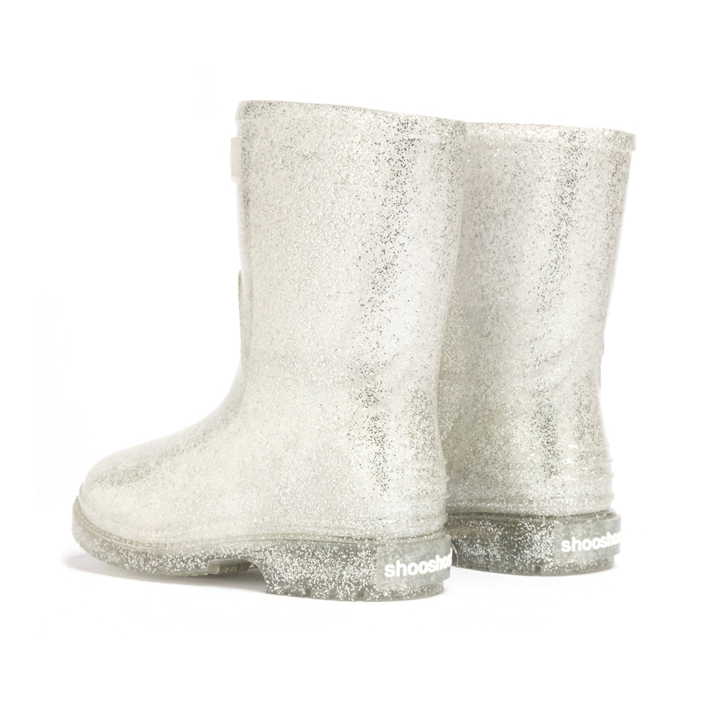 THE GLITZ RAIN BOOT || SILVER