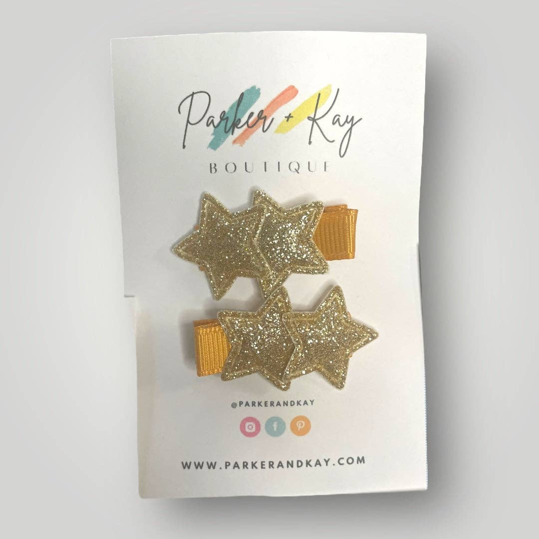 TWINKLING STARS HAIR CLIPS