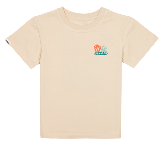 KIDS GRAPHIC T-SHIRT OPEN OCEAN || BEIGE