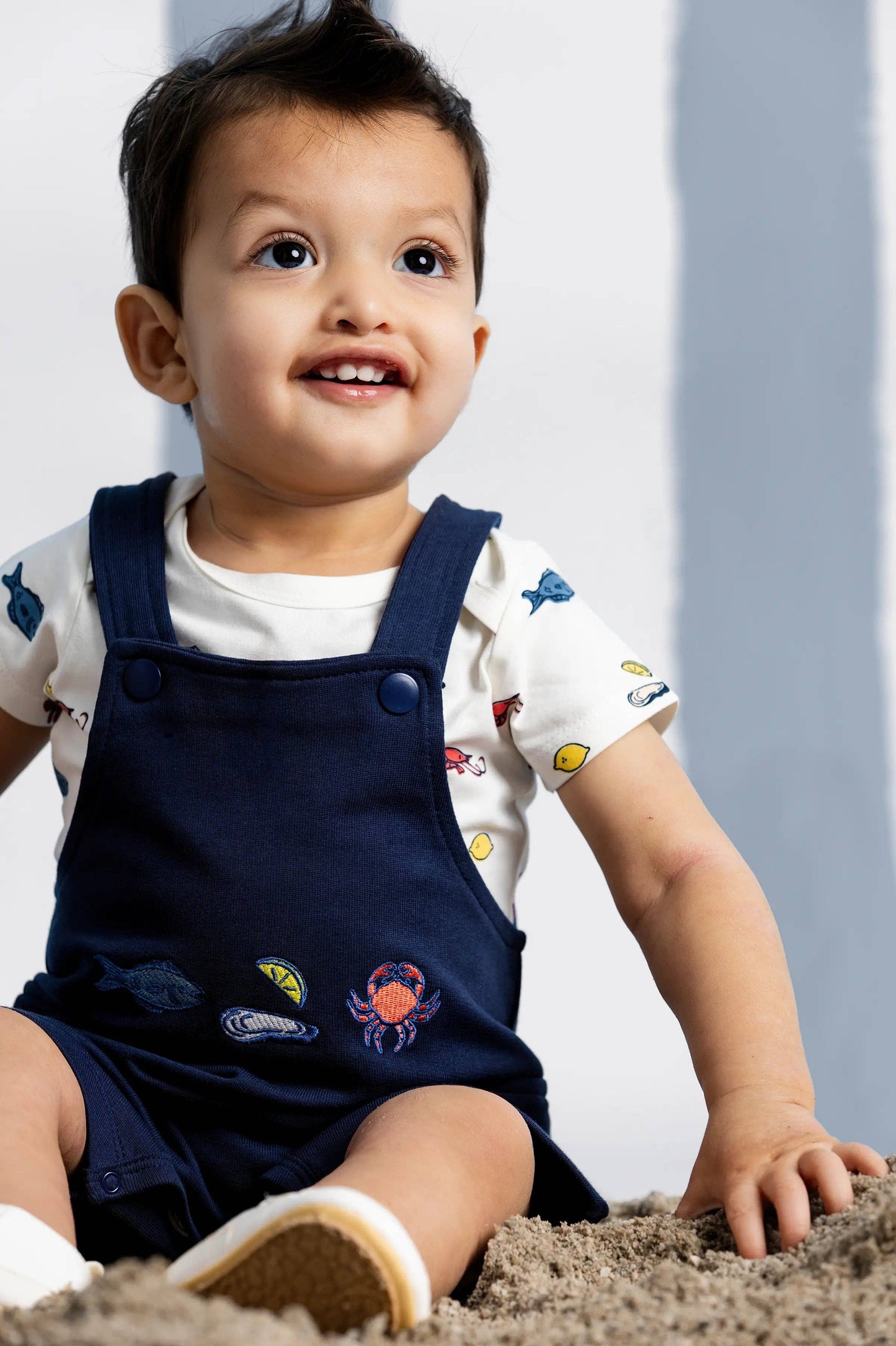 JACK + JILL BODYSUIT + OVERALLS SET || SEAFOOD BOIL
