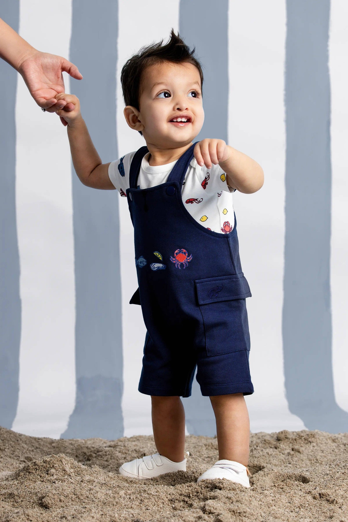 JACK + JILL BODYSUIT + OVERALLS SET || SEAFOOD BOIL