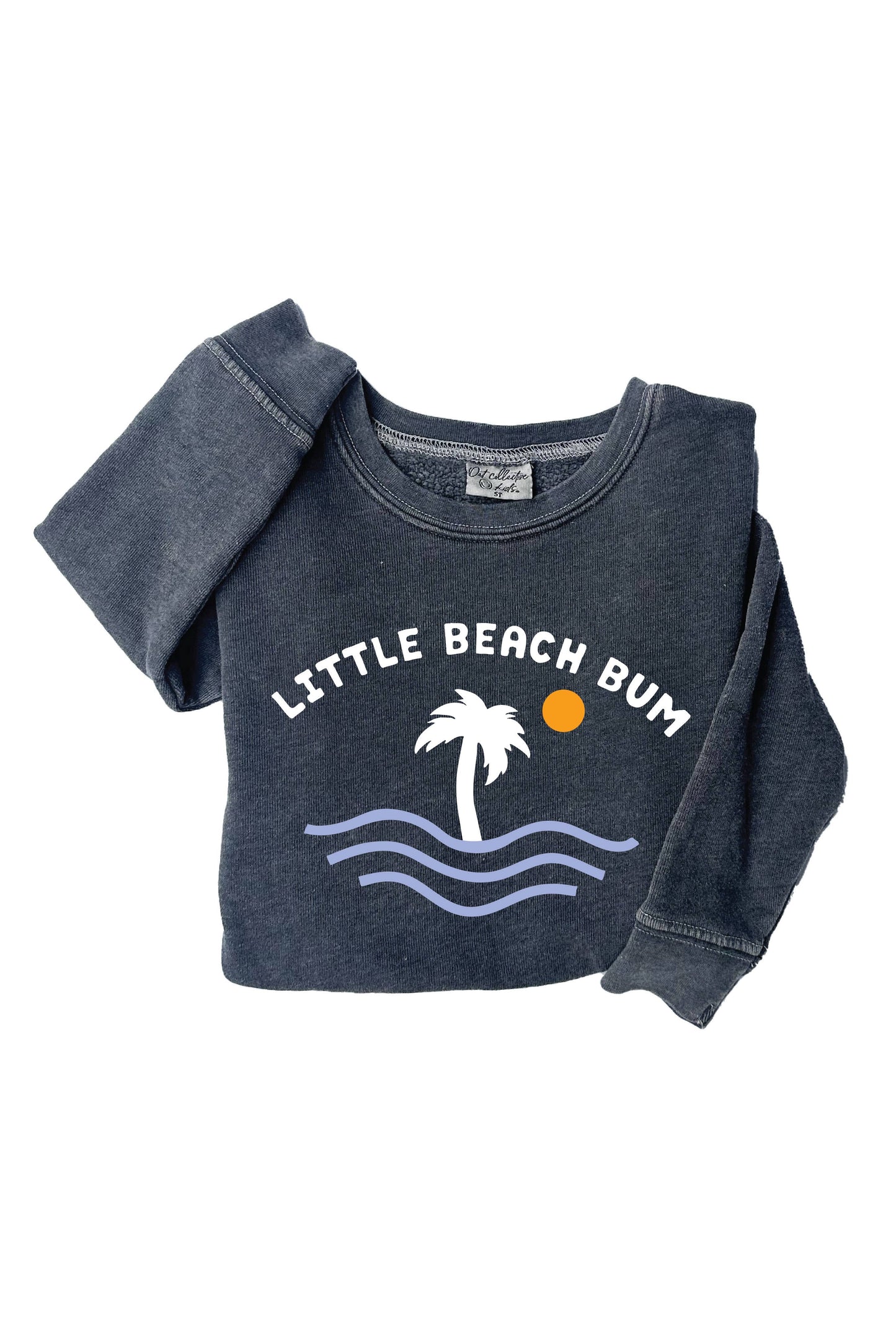 LITTLE BEACH BUM TODDLER SWEATSHIRT || VINTAGE BLACK