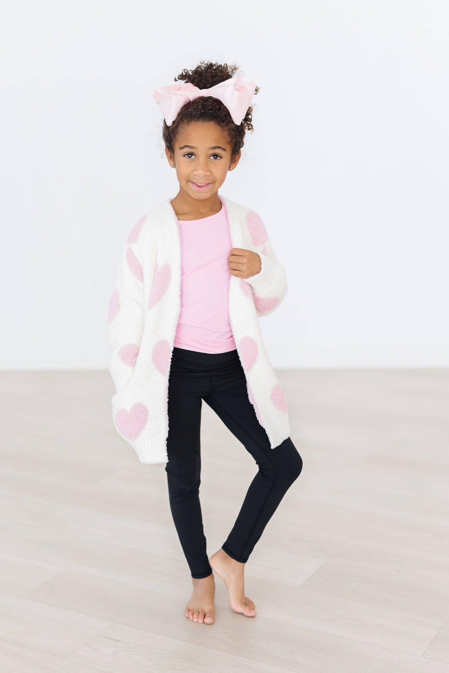 HEART COZY CARDIGAN || PINK