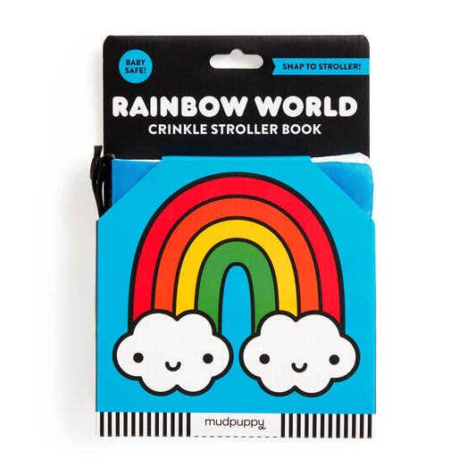 RAINBOW WORLD CRINKLE FABRIC STROLLER BOOK