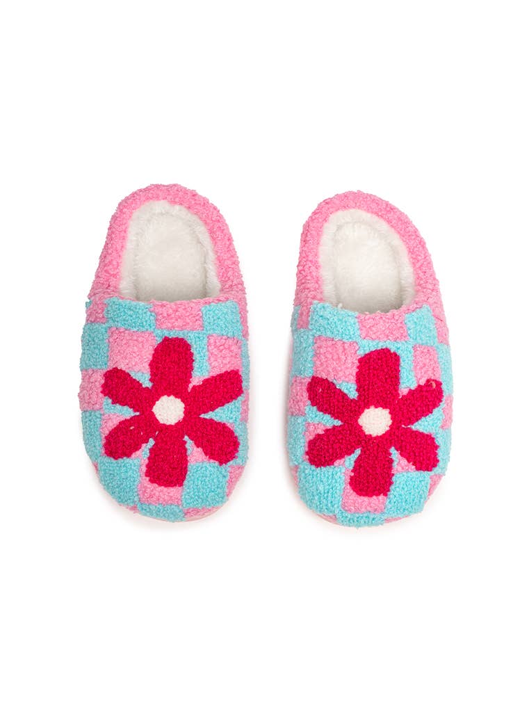 INDOOR / OUTDOOR SLIPPERS || RED FLOWER