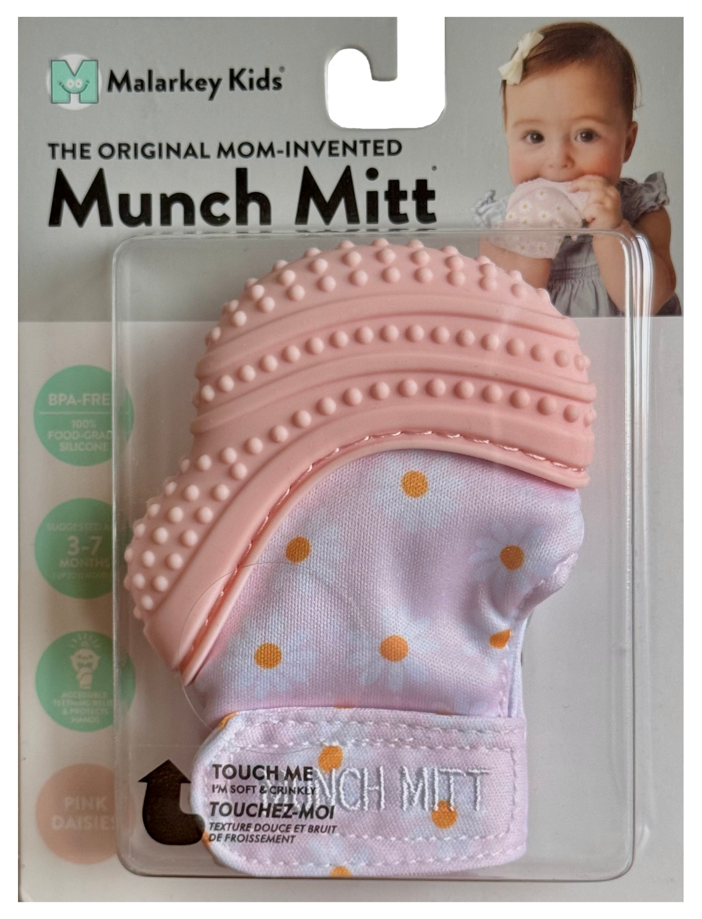 MUNCHI MITT|| PASTEL PINK HEARTS