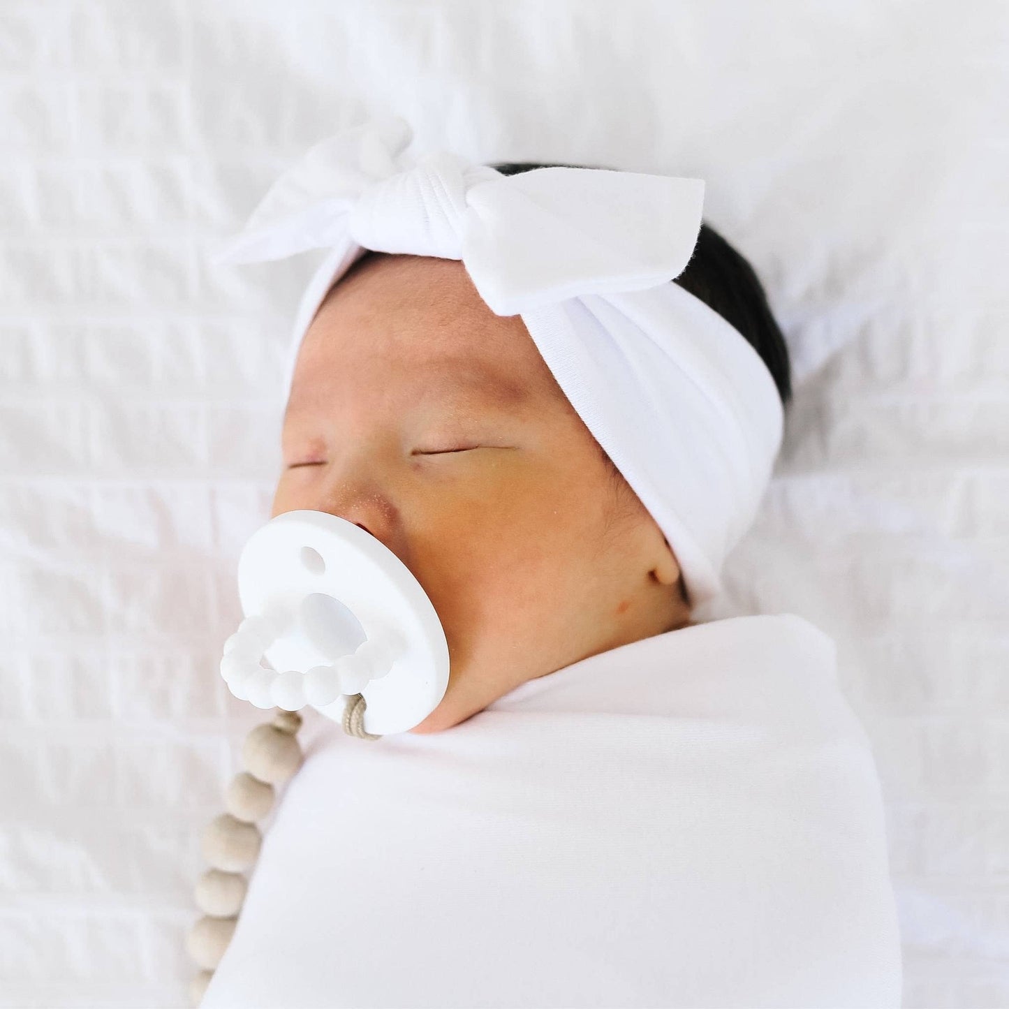 KNIT HEADBAND BOW || DOVE