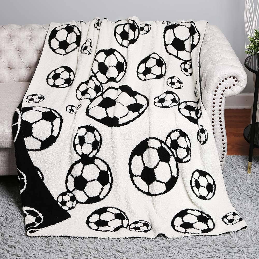 SOCCER REVERSIBLE THROW BLANKET
