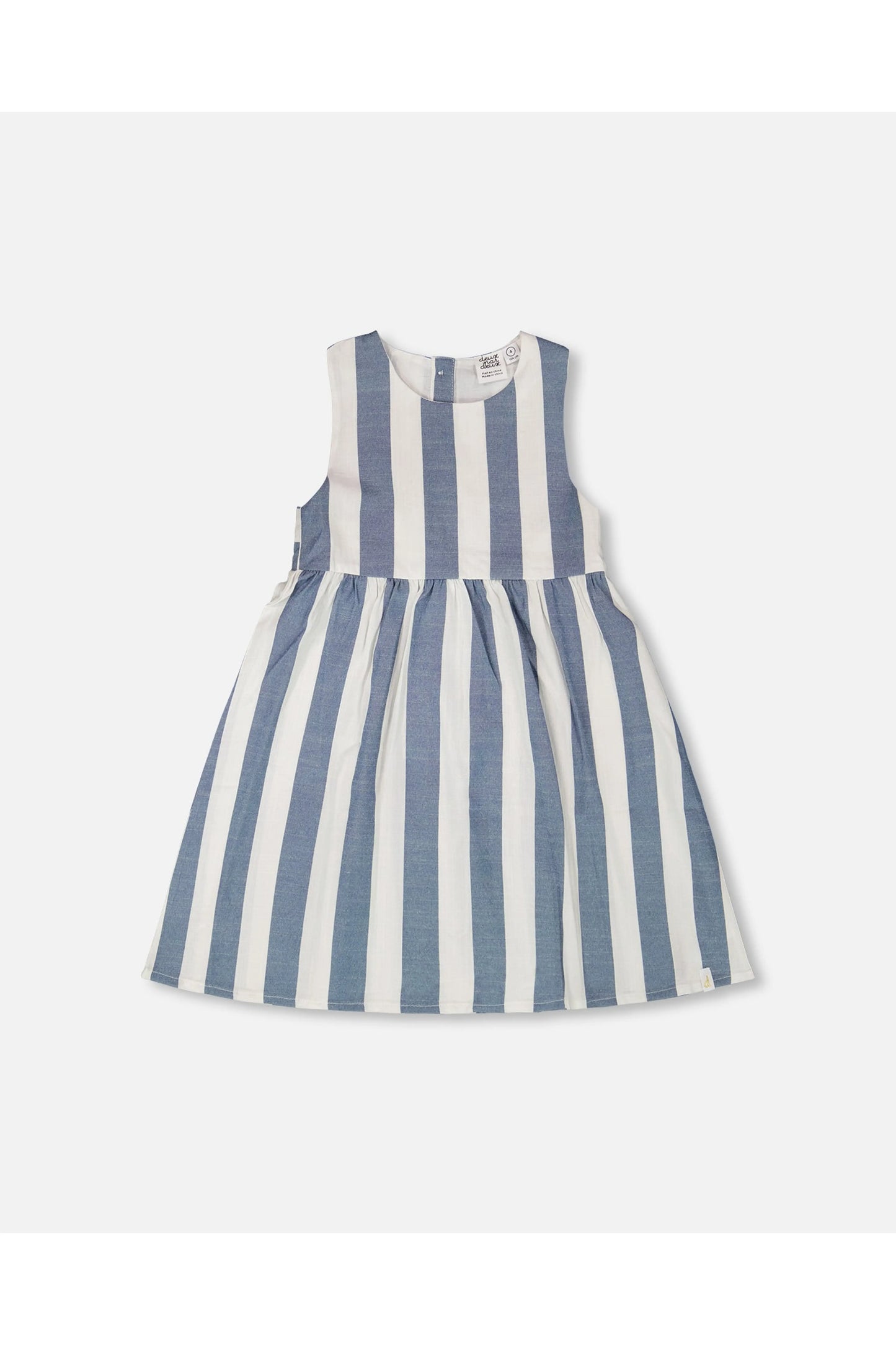 LINEN DENIM STRIPE DRESS