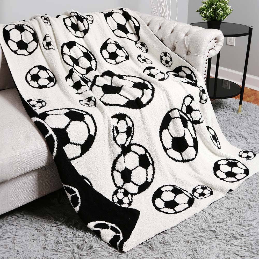 SOCCER REVERSIBLE THROW BLANKET