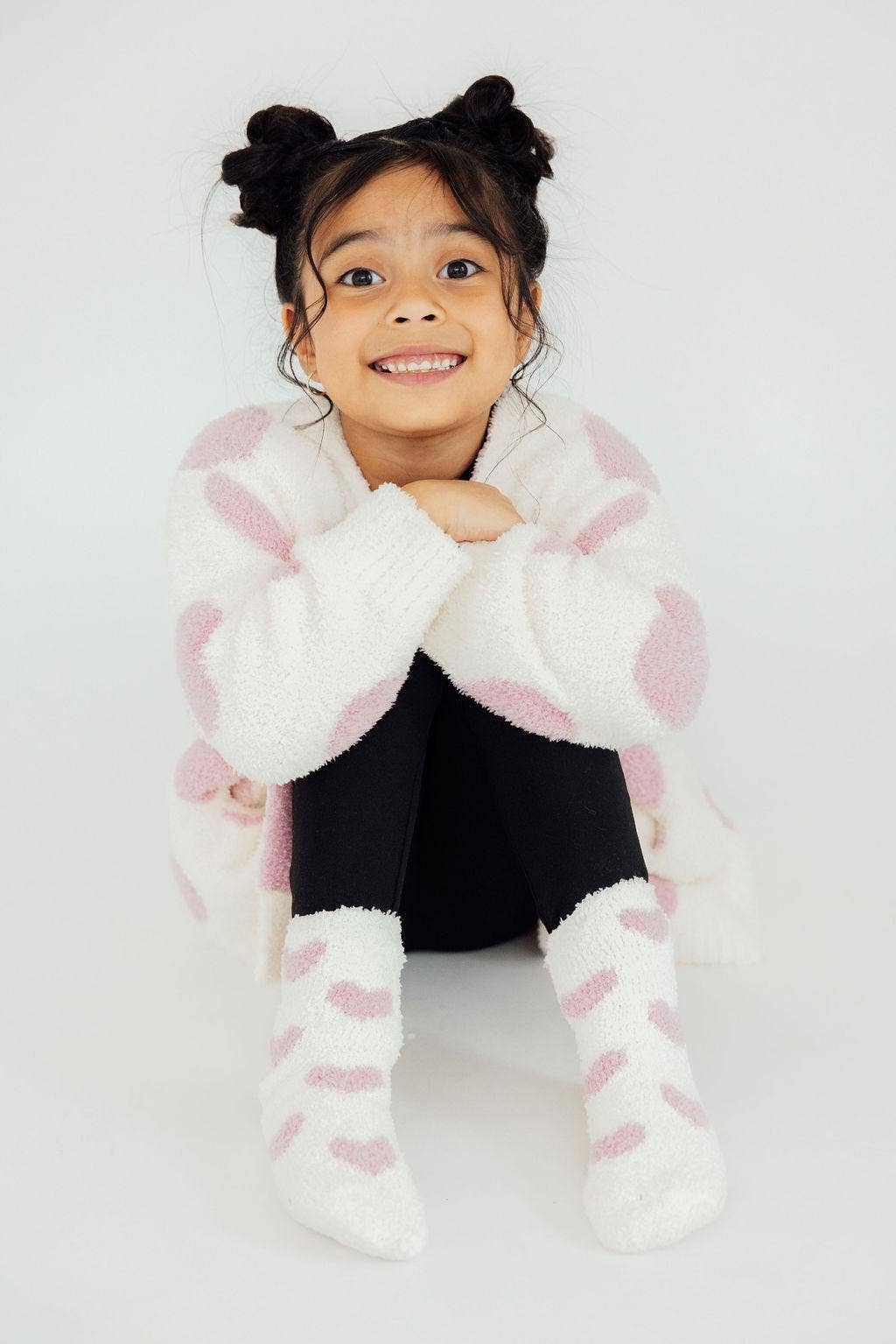 HEART COZY CARDIGAN || PINK