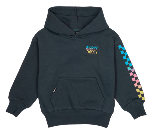 GIRL ROXY GRAPHIC HOODIE || NAVY BLUE