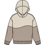 L/S HOODED SWEATSHIRT KNIT-BEIGE