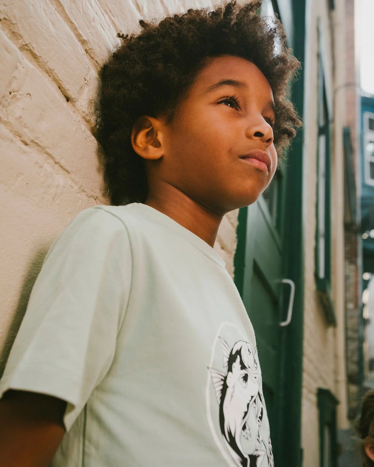 ORGANIC COTTON FISH T-SHIRT || SAGE