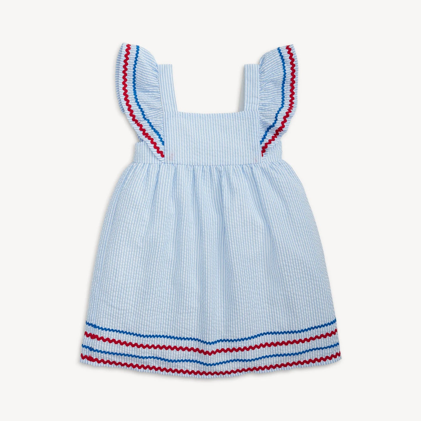 SEERSUCKER STRIPE MAGNETIC DRESS