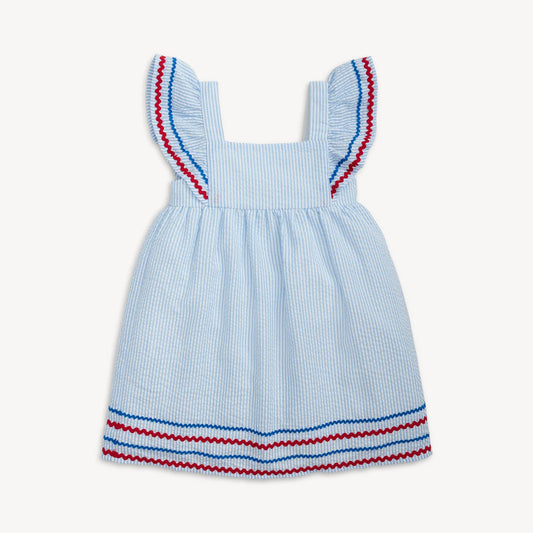SEERSUCKER STRIPE MAGNETIC DRESS