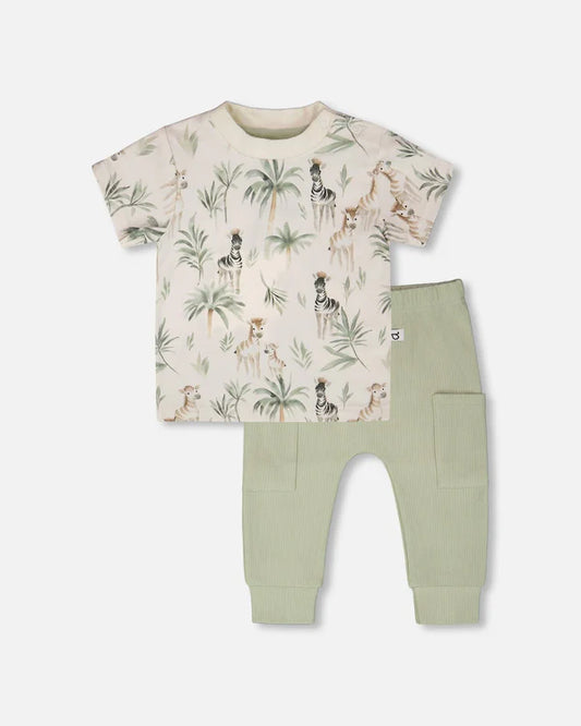 T-SHIRT & PANT SET || ZEBRA JUNGL