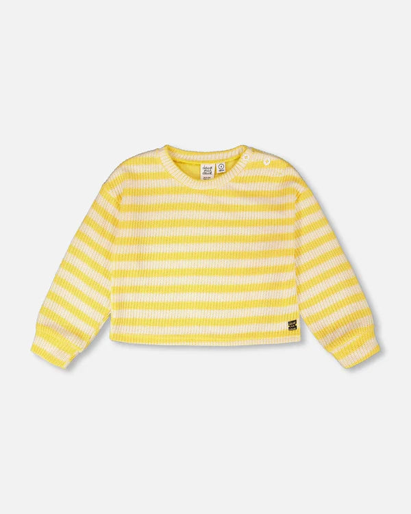STRIPED SWEATER || YELLOW & WHITE