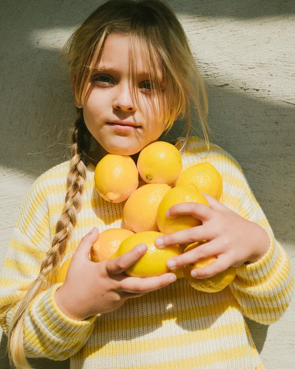 STRIPED SWEATER || YELLOW & WHITE