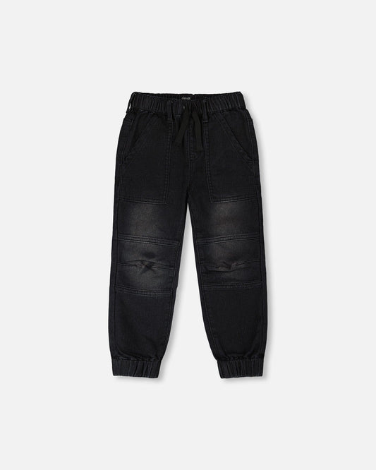 STRETCH FRENCH TERRY DENIM JOGGER