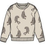 L/S CREW NECK SWEATSHIRT KNIT-BEIGE
