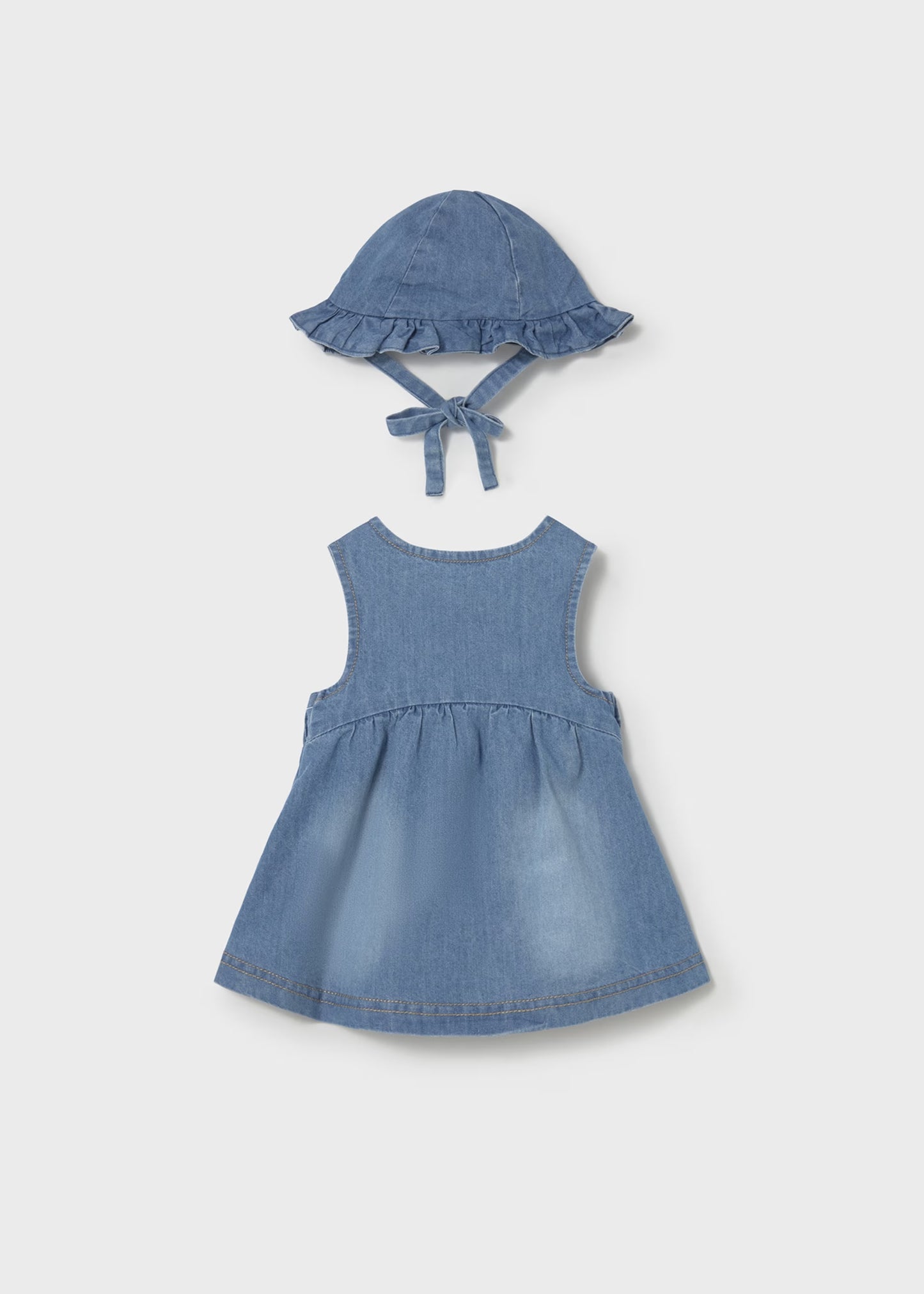 DENIM DRESS W/ HAT || STRAWBERRIES & FLOWERS