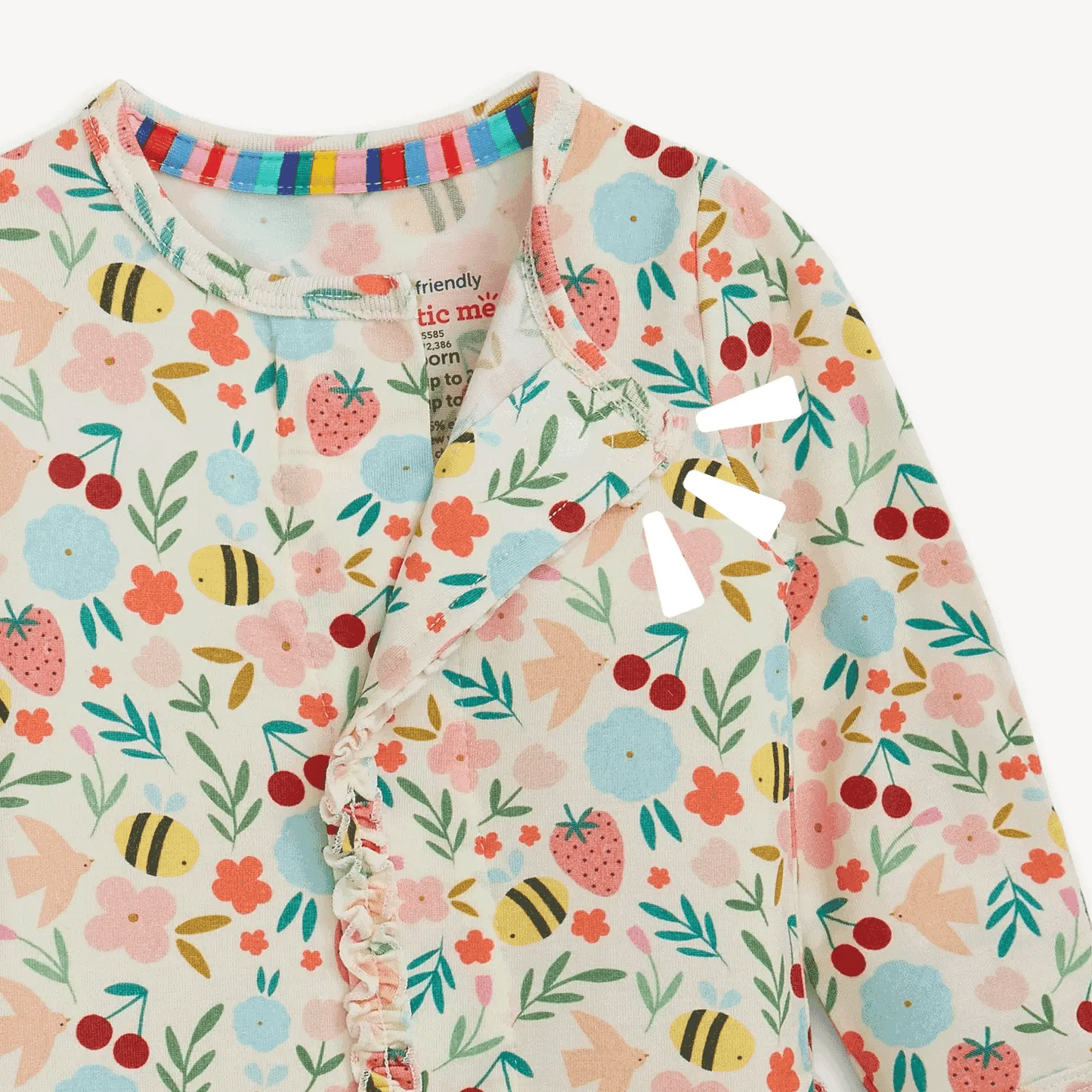 HONEY BLOSSOM MAGNETIC FOOTIE W/ RUFFLE