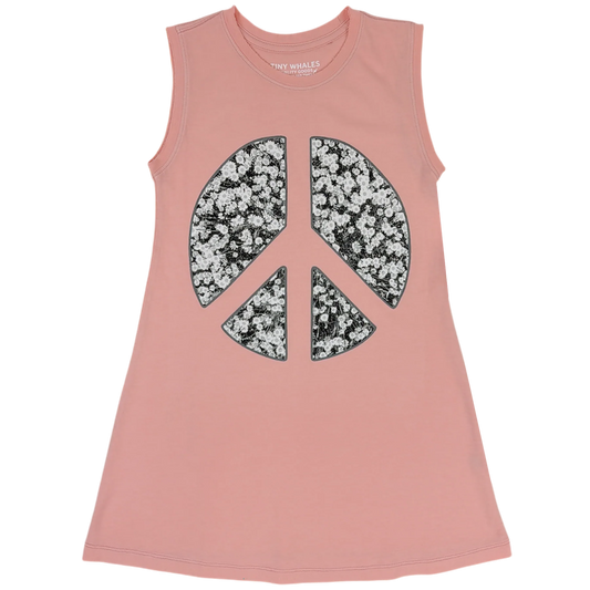 MUSCLE TANK DRESS || PEACE DAISIES