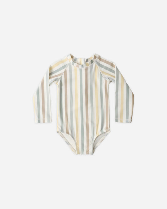DELPHINE RASHGUARD ONE-PIECE || VALENCIA STRIPE