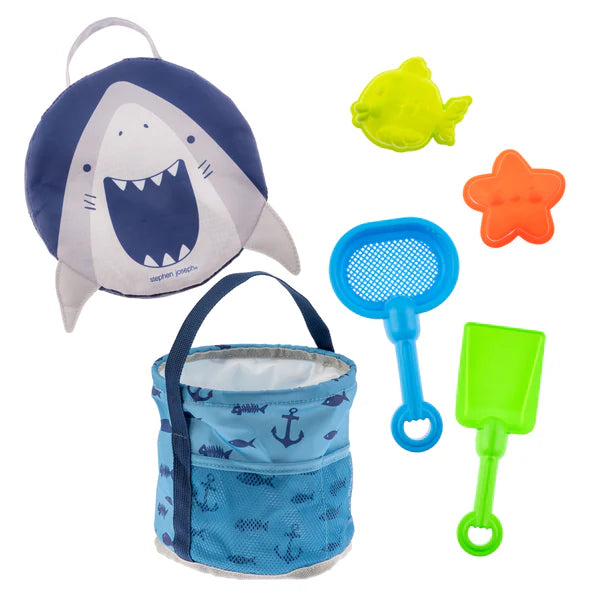 COLLAPSIBLE BEACH BUCKET || SHARK