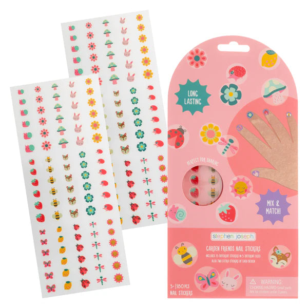 CLEAR NAIL STICKERS || GARDEN FRIENDS