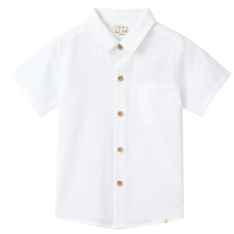 WHITE SEERSUCKER NEWPORT WOVEN SHIRT