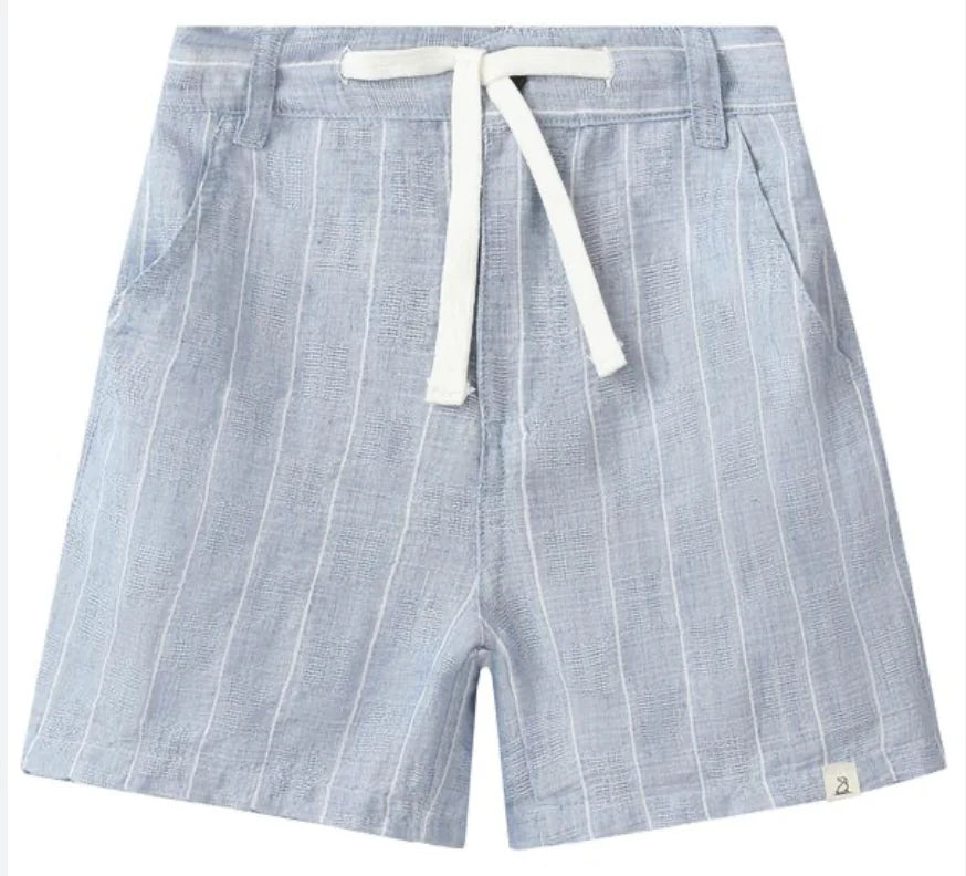 CREW WOVEN CHAMBRAY TEXTURED PLAID SHORTS