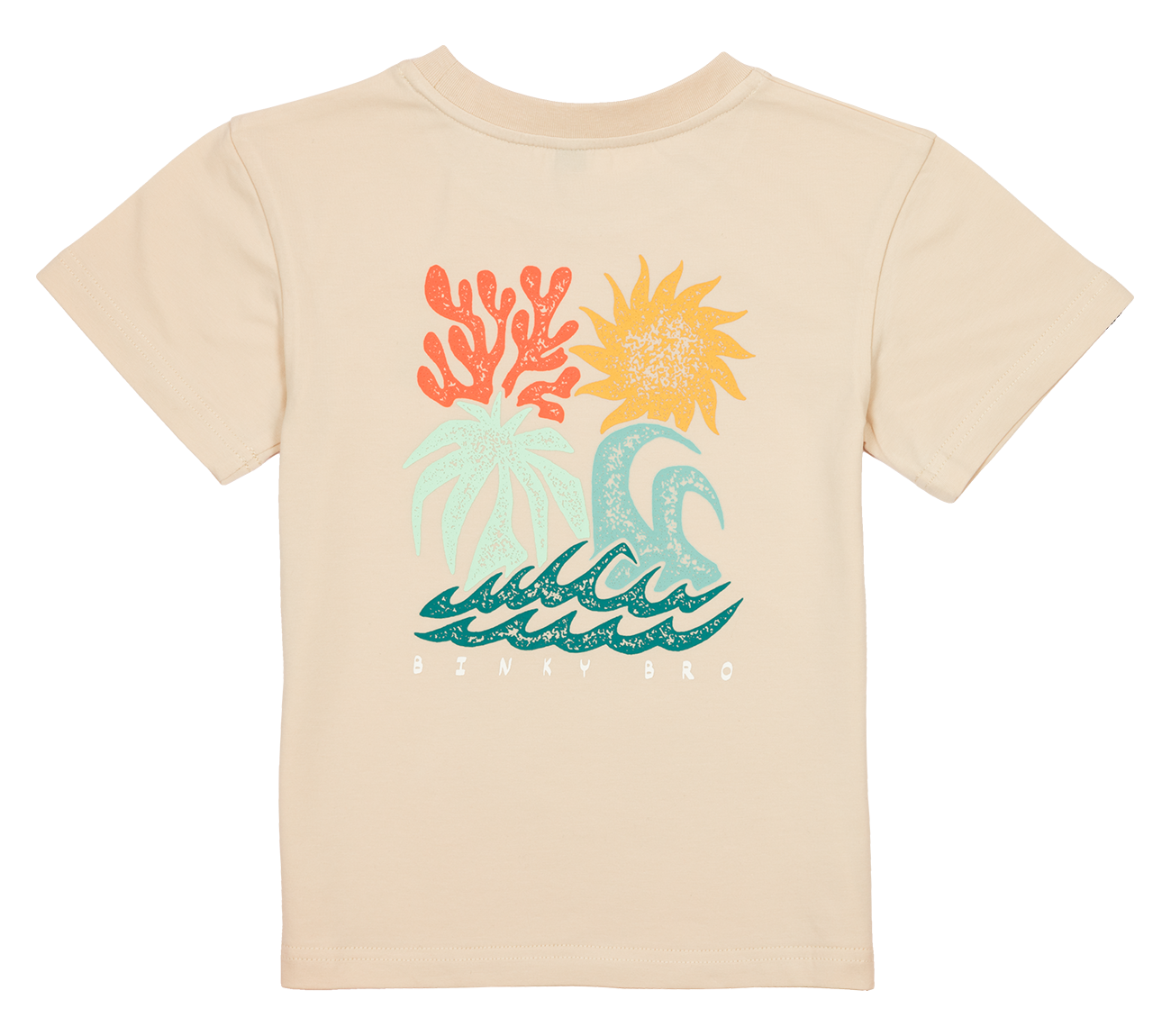KIDS GRAPHIC T-SHIRT OPEN OCEAN || BEIGE