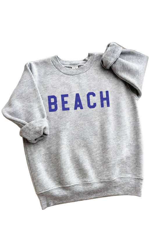 BEACH UNISEX SWEATSHIRT || ATHLETIC HEATHER